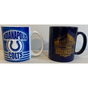 Indianapolis Colts & Pro Football Hall Of Fame Canton Ohio Ceramic Mugs. NFL